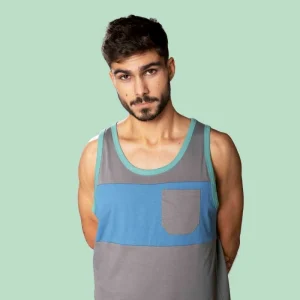 Vente flash ❤️ Snap Two-Colored Pocket Tank Top – Débardeur homme 🥰 10