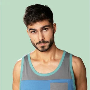 Vente flash ❤️ Snap Two-Colored Pocket Tank Top – Débardeur homme 🥰 12